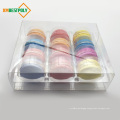 Customized clear plastic box with plastic insert tray for 3, 6,12,24,35 macarons or chocolates